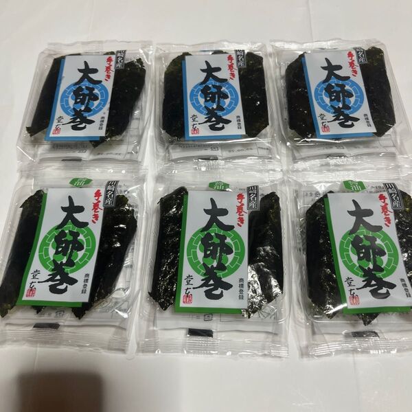 川崎名産 大師巻 堂本製菓 塩3本入り3袋、醤油3本入り3袋