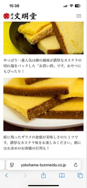 横濱文明堂 アウトレット品 カステラ お買得2号パック 2袋