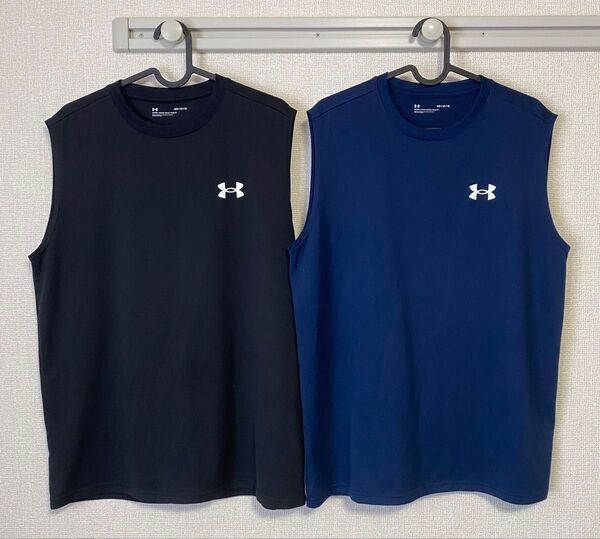 アンダーアーマー UNDER ARMOUR UAテック スリーブレス シャツ(トレーニング/メンズ)黒 ネイビー