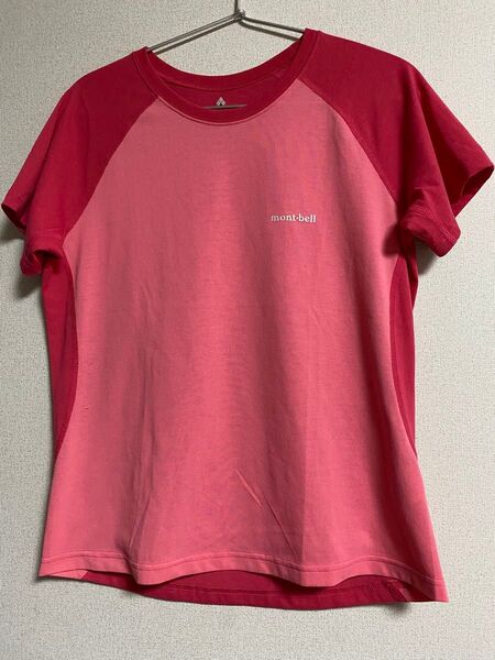 モンベル ウィックロンラグランTシャツ ウィメンズM ピンク