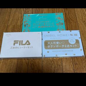 ミッキー&ミニー洗濯ネット、FILAビューティセット、ポーチ2点セット 3箱セット