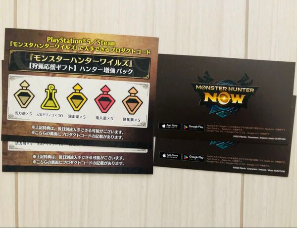 モンスターハンター20周年-大狩猟展- 入場者特典 モンハン ワイルズ now コード パック