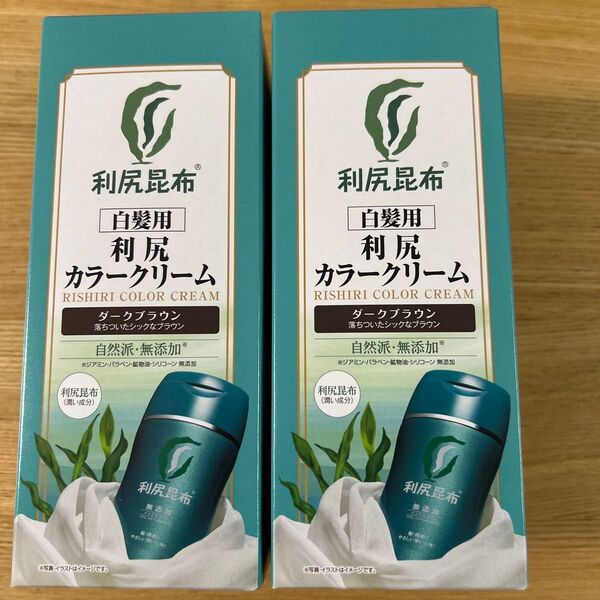 利尻ヘアカラーシリーズ 利尻カラークリーム ダークブラウン 2本セット 新品未開封