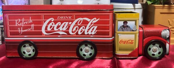 コカコーラ Coca Cola ブリキ ブリキ缶 トレーラー ヴィンテージ レトロ レア
