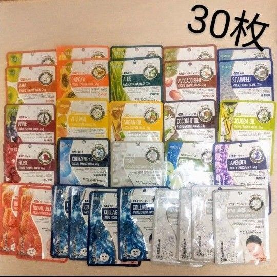 18種類30枚セット MITOMO 美友 フェイスパック シートマスク シートパック 個別包装 個包装