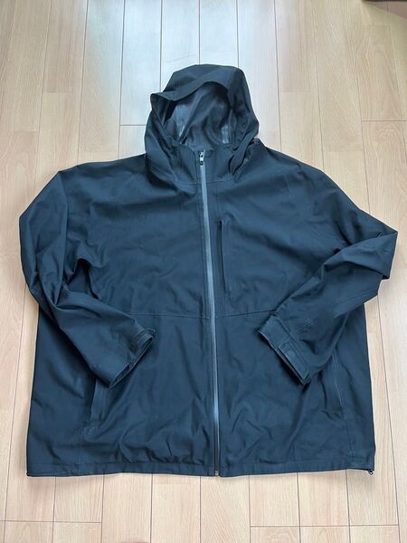 UNIQLOユニクロブロックテックパーカ防風黒4XL中古ブラック防水ビックサイズ
