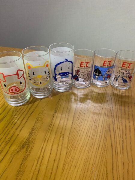 E.T.グラス アニマルグラス 昭和レトロセット