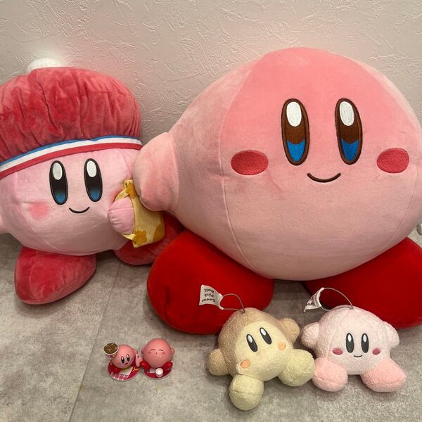 新品サイズ45cm*30cmカービィ マルチカラーBIGぬいぐるみ 星のカービィやさしいてざわりのmini 2種ワドルディ