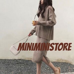Miniministore ニット セットアップ レディース 長袖 ワンピース ミニミニストア セーター トップス