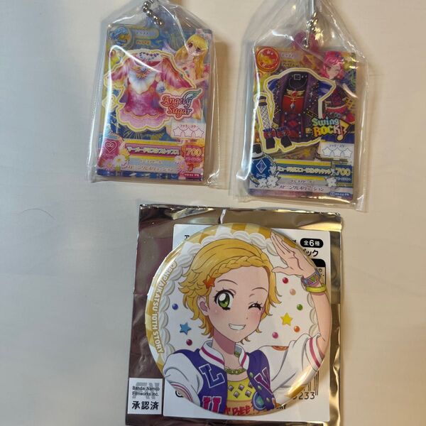 アイカツ だれでもアイドル活動アクリルチャーム ガチャ マリオンクレープ 缶バッジ