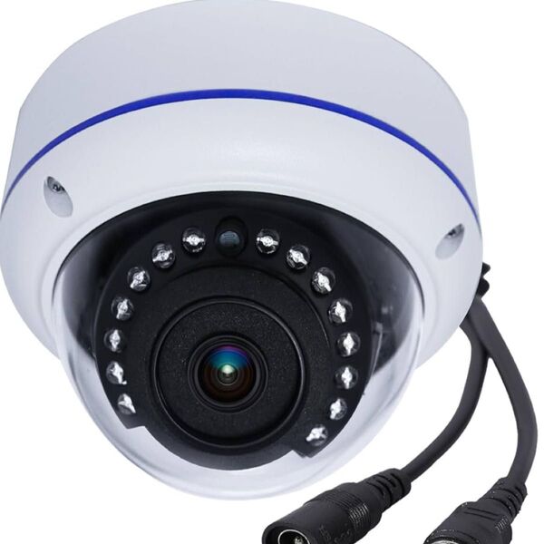 E l5MP PoE IPカメラドーム屋内 屋外 カメラ 音声録音 ビデオ監視(2.8mm,48V POE 5MP Camera
