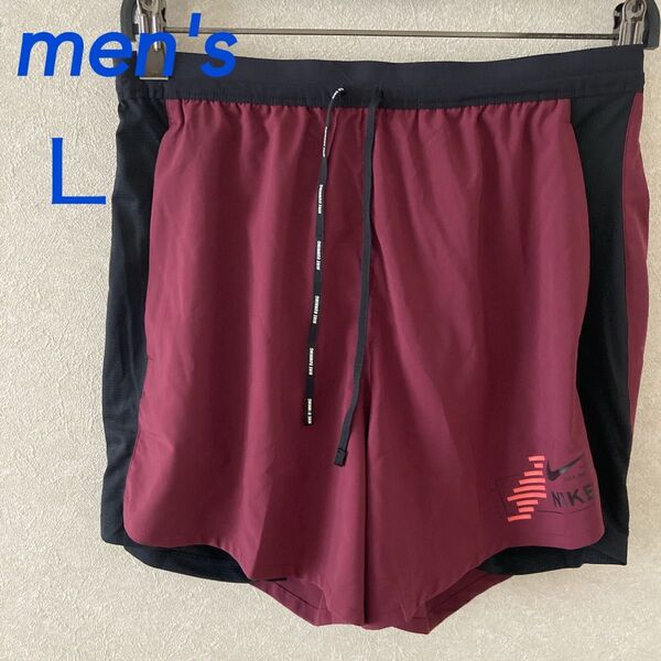 L☆ メンズ ハーフパンツ ショートパンツ 新品 インナータイツ付きナイキ エンジ ランニング エンジ ナイキ