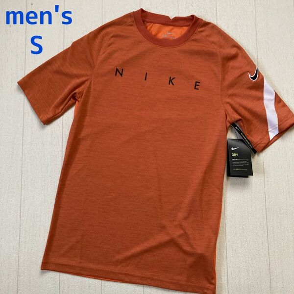 S☆ メンズ 半袖 Tシャツ 新品 黒 オレンジナイキ
