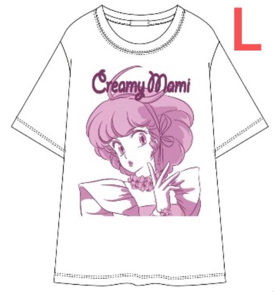 新品 魔法の天使 クリィミーマミ イラスト 半袖Tシャツ 白×ピンク Lサイズ クリーミーマミ M.LLにサイズ変更可