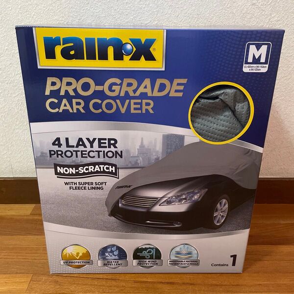 【新品未開封】 RAIN-X プログレード カーカバー Mサイズ 4層 レインカバー Car Cover 雨対策 盗難 撥水加工
