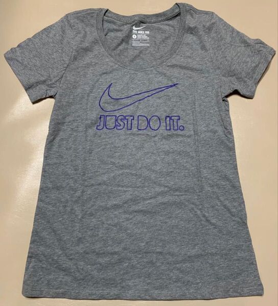 未使用・NIKEナイキ・半袖Tシャツ・JUST DO IT.・グレー・Lサイズ