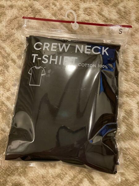 【新品】GU コットン クルーネック Tシャツ 黒 サイズS