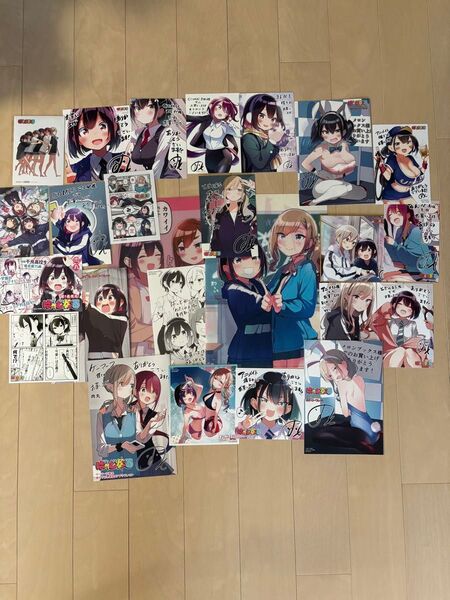 ばっどがーる 特典イラストカード、クリアファイル、色紙など25点 レア アニメ化 肉丸 きらら