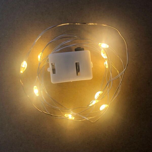 電飾 LEDイルミネーションライト 10球 1m 飾り 装飾 LED 電池式 クリスマス LEDテープ