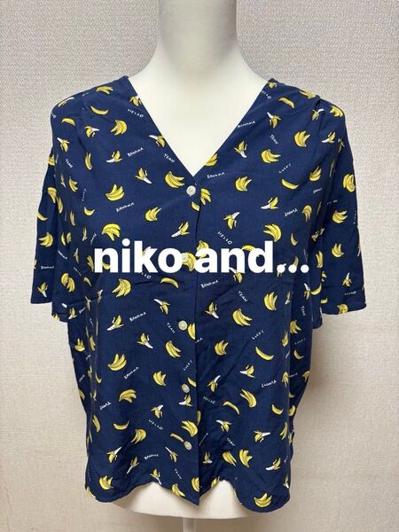 【未使用品タグなし】ニコアンド niko and...バナナ柄トップス Mサイズ