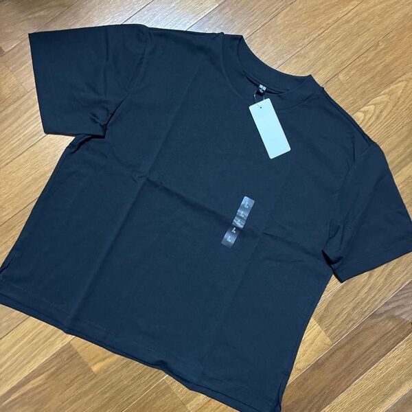 UNIQLO エアリズム コットンT 半袖 黒 サイズL 新品