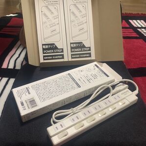 新品未開封2個セット 個別スイッチ付き電源タップ 6個口 1m