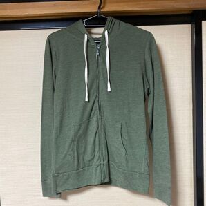 タグ付き未使用品 MUJI 無印良品 婦人パーカー カーキグリーン ジップアップパーカー