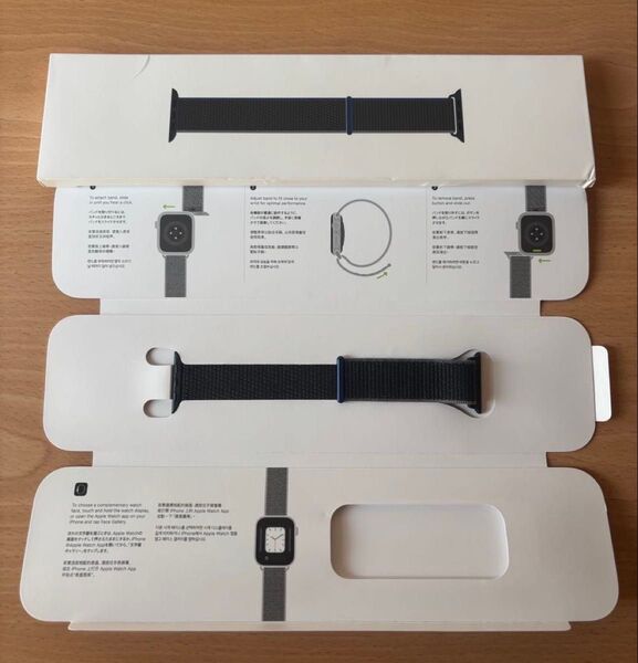 純正 Apple Watchスポーツループ40mm チャコール