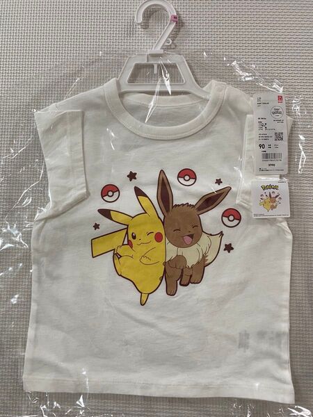 ユニクロ ポケモン Tシャツ 90 ピカチュウ イーブイ 新品 未使用