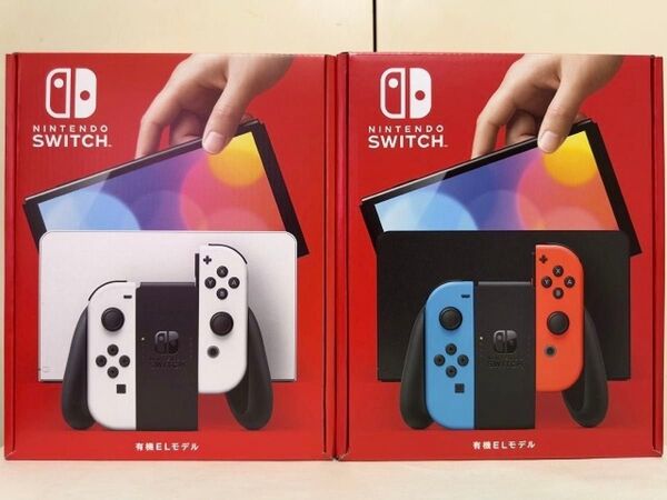 即日配送(24時間以内) 新品未開封 任天堂 スイッチ Switch 本体 有機EL ホワイト 2台セット 店舗印なし