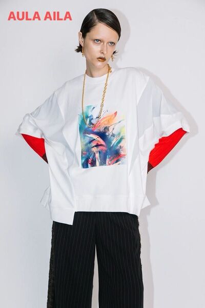 【ヤマダヤ】AULA AILA コラボTシャツ 定価17,600円 【ALICE MORISHITA】 Tシャツ