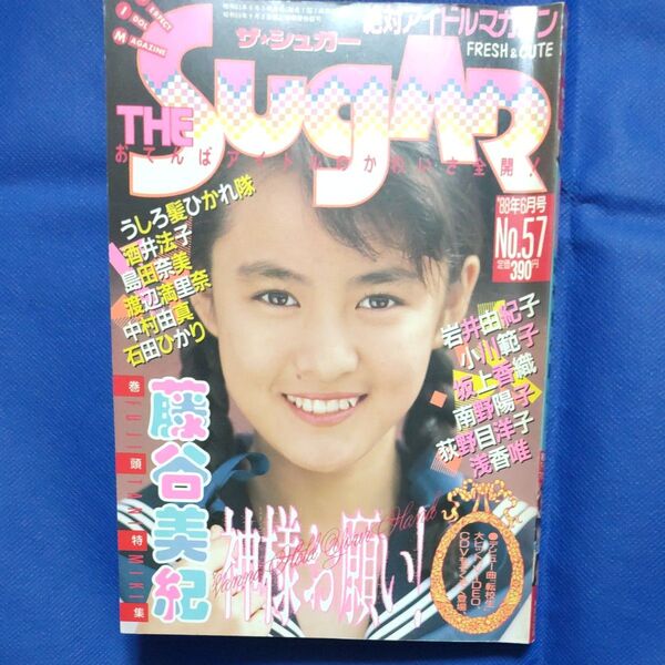 昭和レトロ THE Sugar 1988年6月号 小川範子、坂上香織、藤谷美紀、うしろ髪ひかれ隊、渡辺満里奈他連載 アイドル雑誌