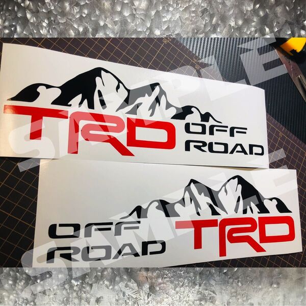TRD OFF ROADハイエー RAV4 ハイラックス カッティングステッカー 2枚