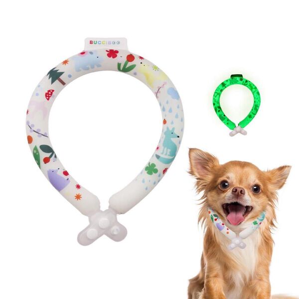 クールリング 犬 ネッククーラー 夜光 S 犬 クールネック ペット用 熱中症対策