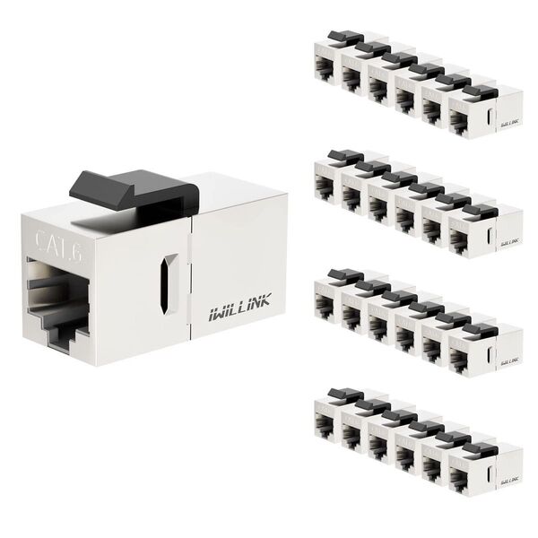 Cat6 カプラー 25個 イーサネットカプラー CAT.6A RJ45 ケーブルカプラーキーストーンジャック メスーメス
