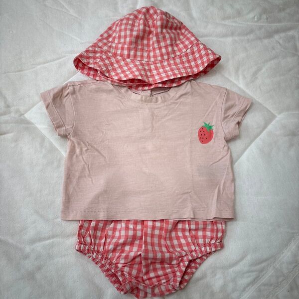 baby GAP 女の子 12-18M Tシャツ ブルマ 帽子 セット売り