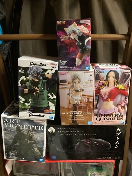 宇崎月 ナルト カカシ ハンターハンター ネフェルピトー ゴジラ ワンピース ハンコック カブトムシ フィギュアまとめ売り