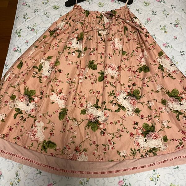 ピンクハウス 薔薇 スカート ディカップ 綿ローン