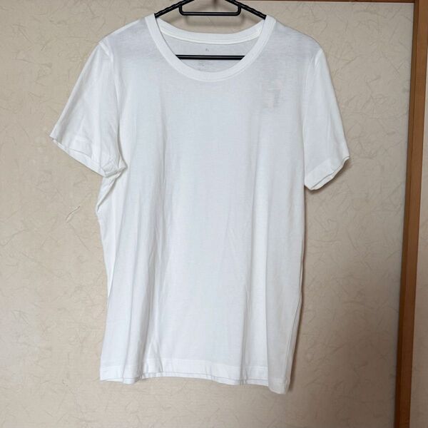 未使用 無印良品 クルーネックTシャツ 半袖 白 無地
