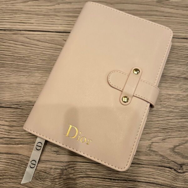 【非売品】Dior ノート ブックカバー ベビーピンク ノベルティ 手帳 日記 レザー ノートブック メモ帳 文房具 ピンク