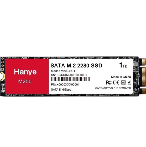 Hanye SSD 1TB 内蔵 SATA M.2 2280 M200 (SATA III 6.0Gb/s)