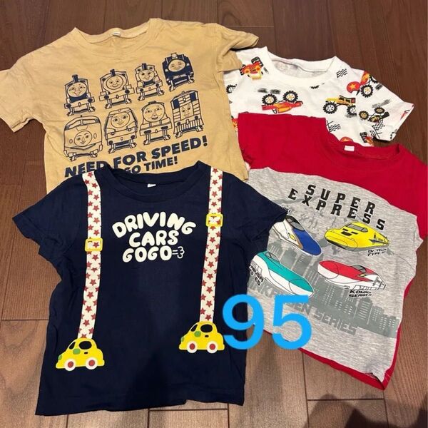 【4点まとめ売り】95サイズ 新幹線 車 トーマス モンスタートラック 西松屋 Tシャツ
