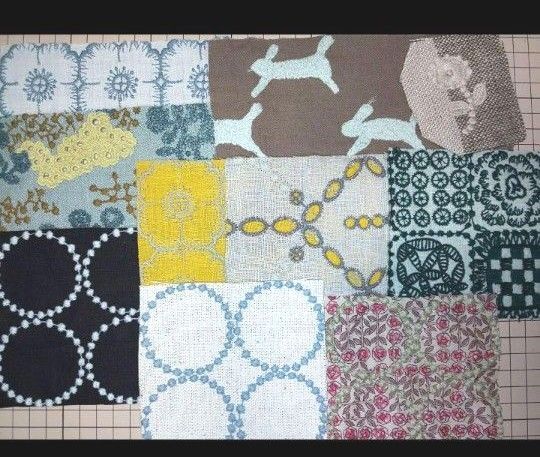 ミナペルホネン ◇はぎれ 楽しいパッチワーク♪ 刺繍10枚お買い得♪