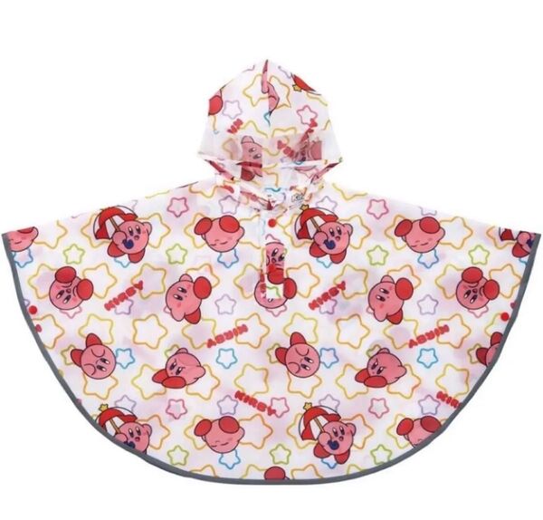 星のカービィ レインポンチョ 雨具 90cm カラフル かわいい レインコート