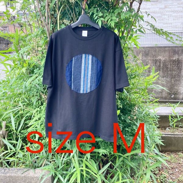 925 襤褸 tシャツ 古布 リメイク 藍染 藍染め パッチワーク 刺し子 ヴィンテージ オリジナル