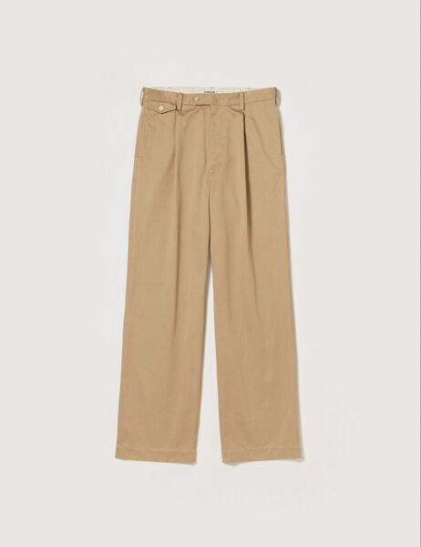 Auralee 25ss wahsed finx chino one-tuck pants camel brown