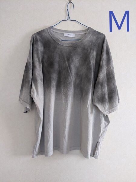 【SERACE】ヴィンテージデザイン ルーズグラデーション Tシャツ メンズ M ダメージTシャツ