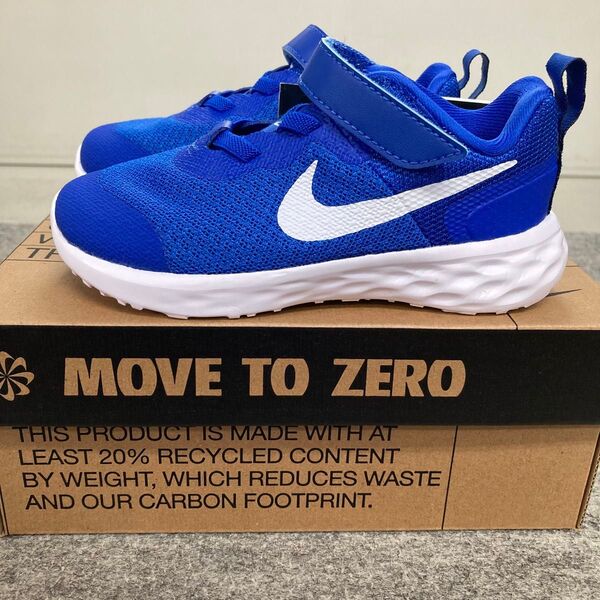 NIKEナイキキッズジュニアスニーカー男の子マジック式 ブルー 新品14ナイキ青 ナイキシューズ