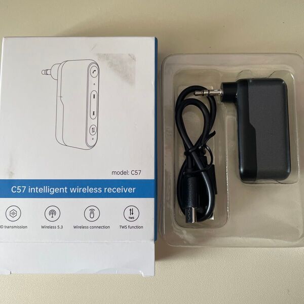 AUX Bluetooth 5.3 オーディオレシーバー 3.5mm