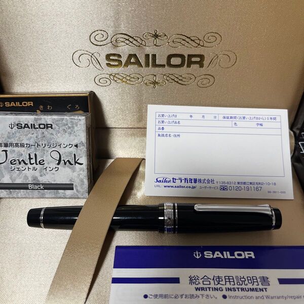 【値下げ不可】SAILOR セーラー 万年筆 プロフェッショナルギア 銀 長刀研ぎ 中字